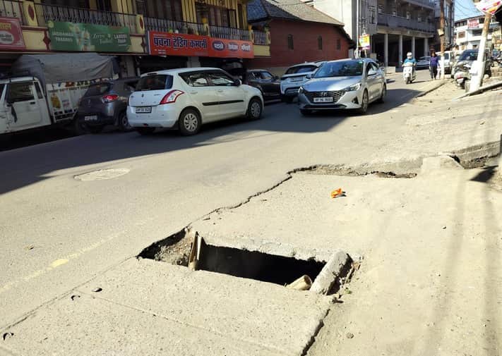 Broken Slabs and Open Drains on Highway Raise Accident Risk Ahead of Monsoon