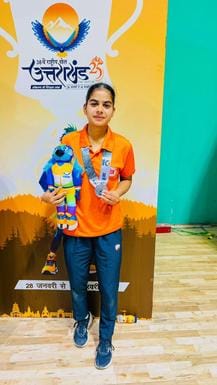 Tamanna won silver medal in Olympic Association competition