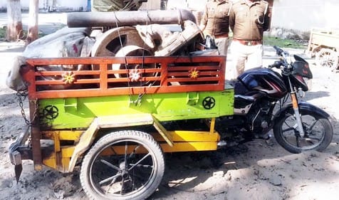 Seize of jugaad cart made on bike