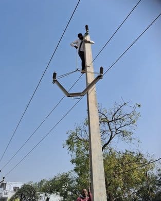 Work on repairing power lines and roads on the temple routes has begun
