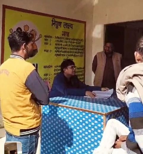 Mid-day meals were being made from cow dung cakes