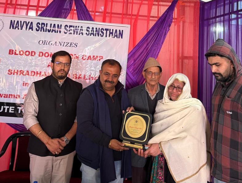Blood donation camp organized in memory of Pulwama martyrs