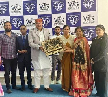 Players participating in national gymnastics competition honored