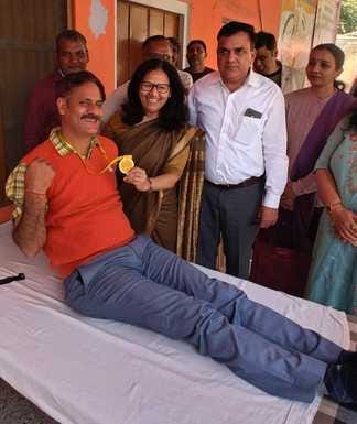 Blood donation camp organized in village Mandhana