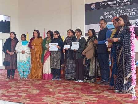 Palwal college students shine in district level science exhibition