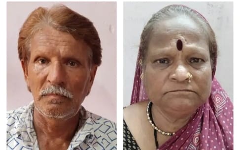 Bundles of clothes fell on the couple, both died