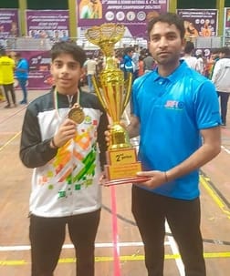 Shaurya Sharma won gold and silver medal in the 21st National Rope Jump Competition.
