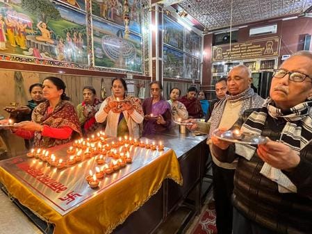 Bhaktamar Vidhan took place in Adinath Digambar Jain Temple