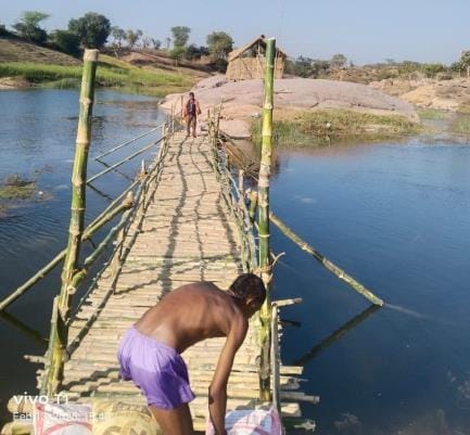 When the administration did not listen, the villagers themselves built a bridge over the Bagai river