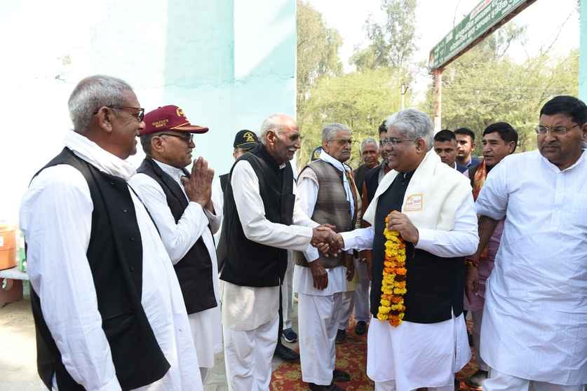 Alwar: Minister Bhupendra Yadav reached Ex-Serviceman League program in Kotakasim