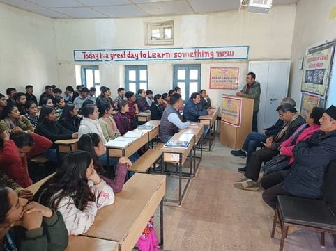 In Nirmand College, students were inspired to stay away from drugs.