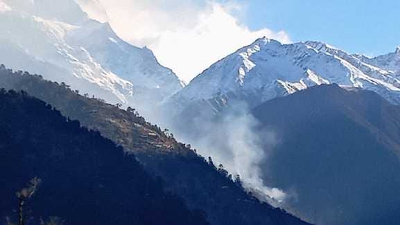 Fire broke out in the upper forest of Ransi, Goundar village.