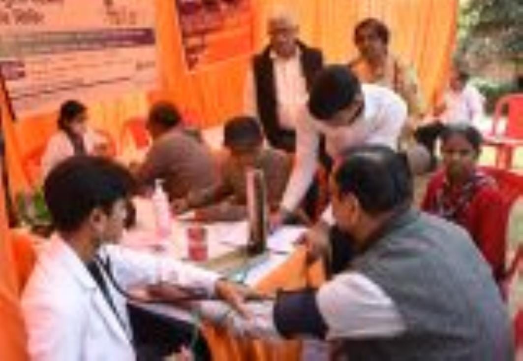 People got their health checked in the health camp