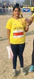Lavanya is winning medals in half marathon at the age of 11