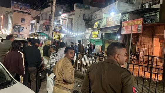 Stone pelting and broken glass in a fight between two parties