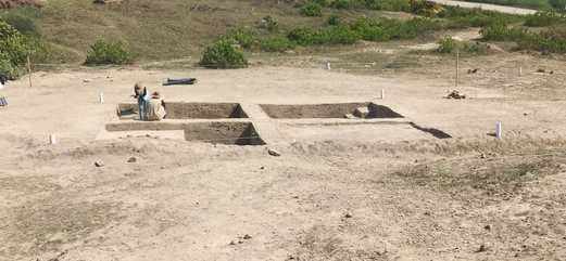 Excavation done to bring out the walls in Kurdi