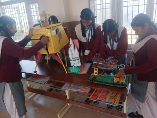 Science exhibition organized in timber school