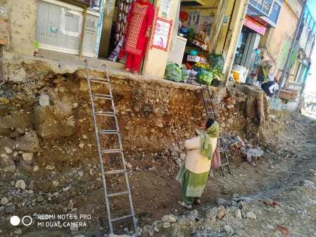 Business is being affected due to NH construction work