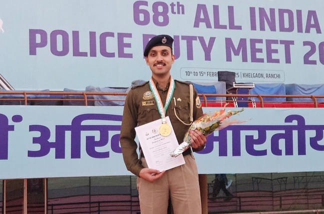 Bagad's Ritish Thakur wins gold medal in police duty meet