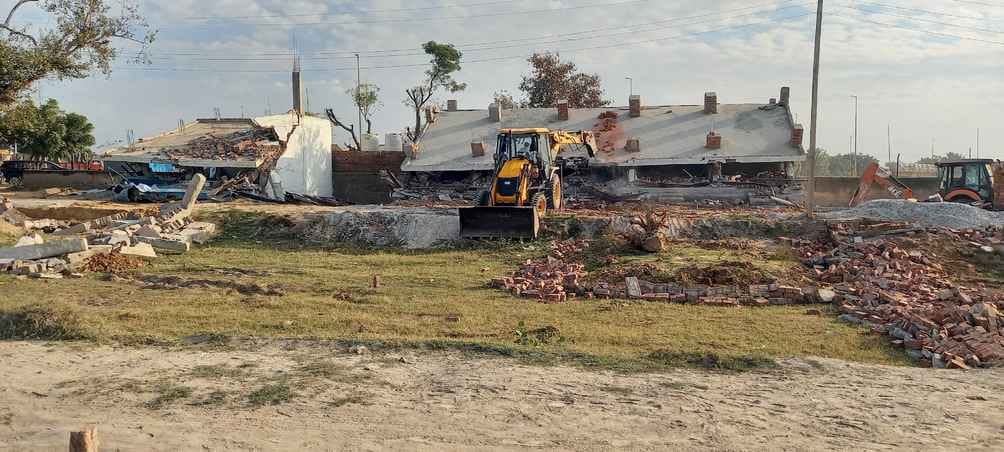 Demolition in illegally developed colony
