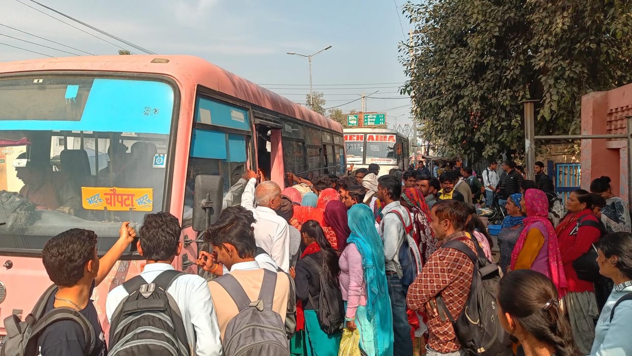 Roadways running pink buses for girl students on other routes