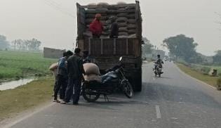 Black marketing of ration before it reaches the warehouses of the ration dealers