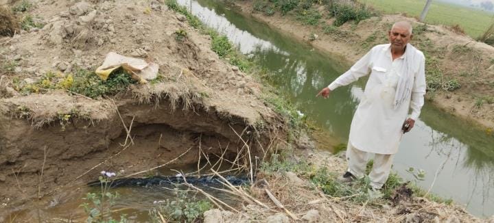Rajpur Rajbaha track cut, 60 bigha crop submerged