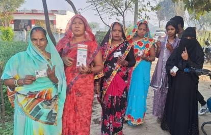 58.15 percent voting on three posts of Pradhan