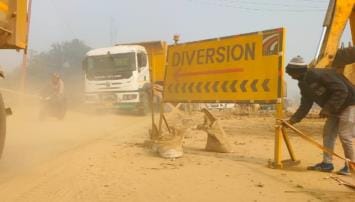 Pollution increased due to firecrackers and dust... difficult to pass through the road