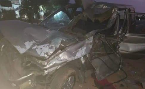 Chittorgarh Accident near Jhansi while returning from Prayagraj former OS of Chittor Police dies wife injured