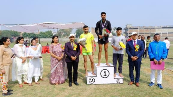 Ajit won in 800 meter race, Poonam won in 200 meter race.