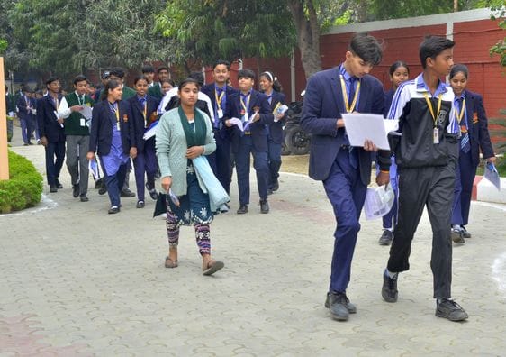 Students' faces lit up with joy after seeing the easy question paper