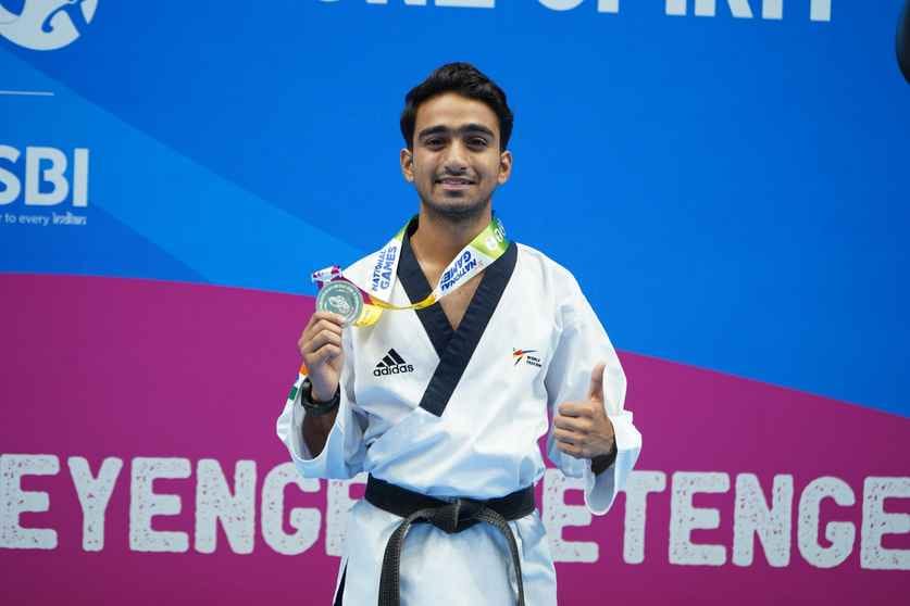 Yash, who is learning Taekwondo tricks from his father, made it to the World University Games