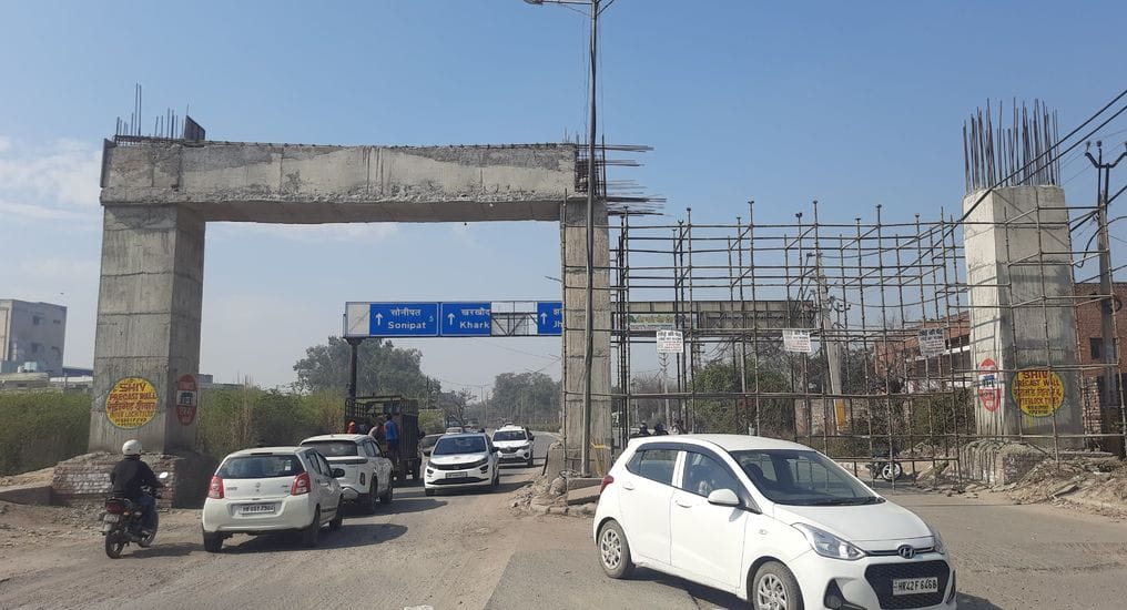 Yudhishthira gate is being constructed on Sonipat road near Murthal