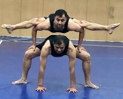 Mukesh and Sunil achieved first place in yoga sports competition