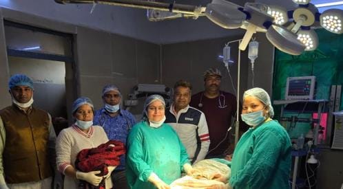First delivery through operation in Rasulabad CHC