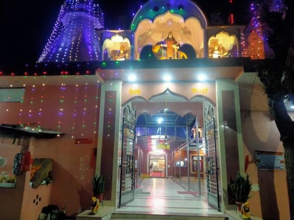 Shiv temple started glowing with digital lights