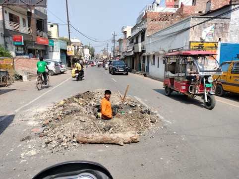 Fear of accidents due to potholes on the roads