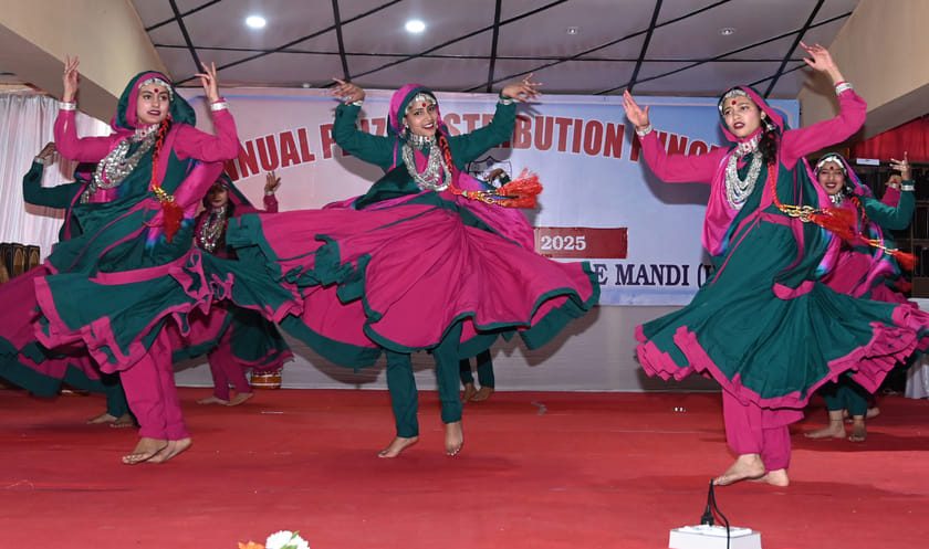 Students performed dance, hall echoed with applause