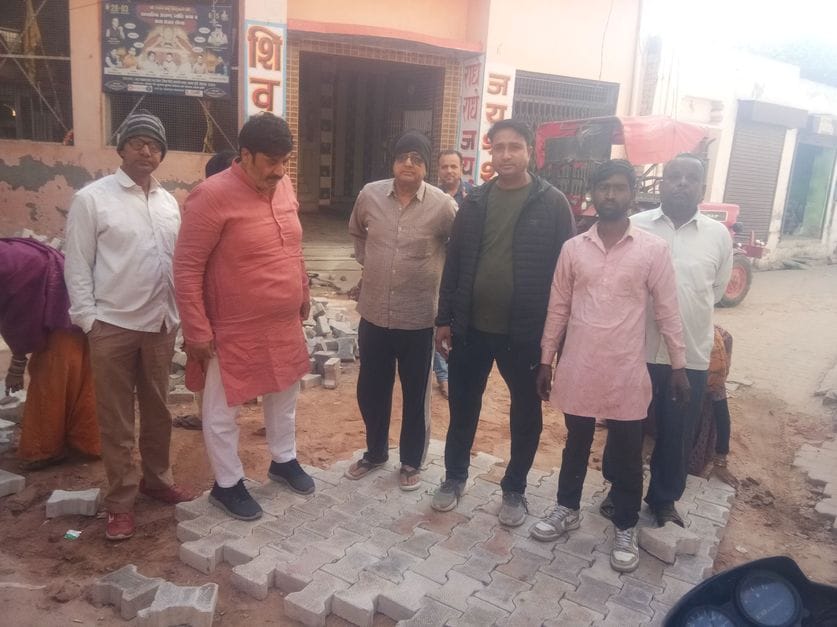Controversy over road construction in Mahendragarh, work stopped in Mahendragarh