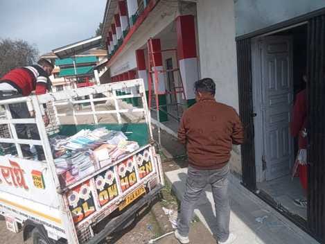 The work of distributing text books to twenty-four cluster schools started.