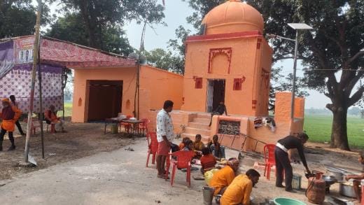 Cleaning and painting work of the temple completed