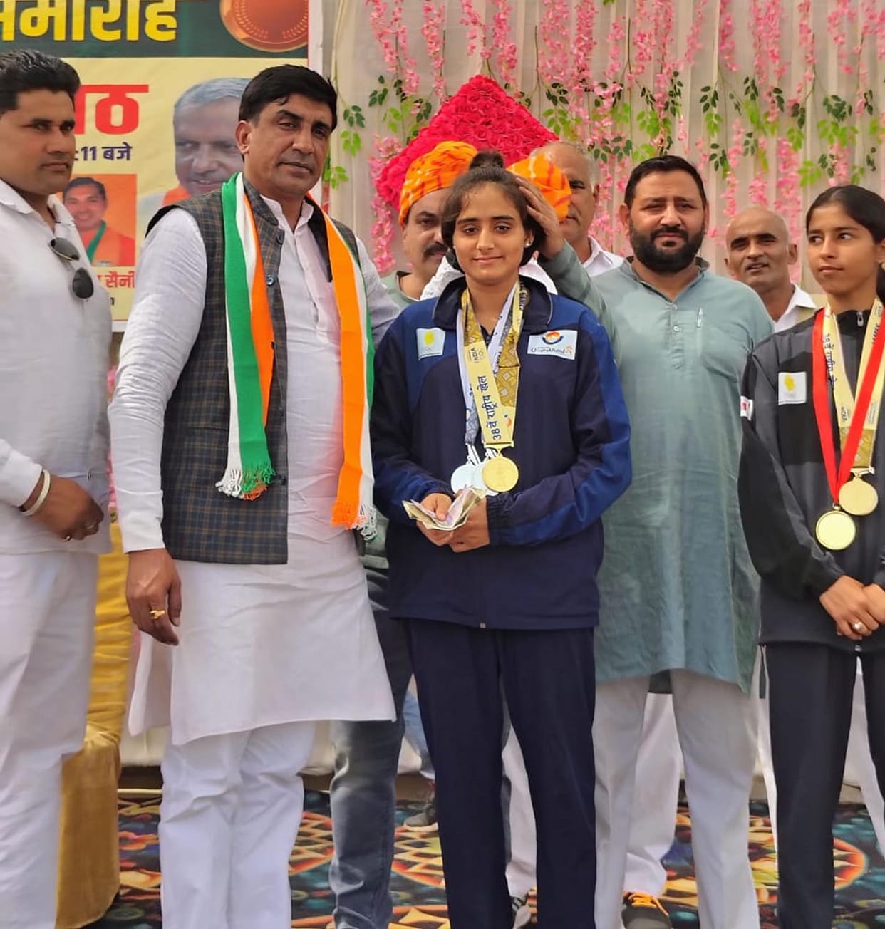 Player Anshika won four medals
