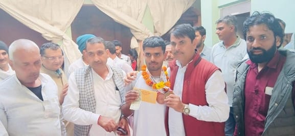Sahil was welcomed after returning from Chennai after winning the gold medal