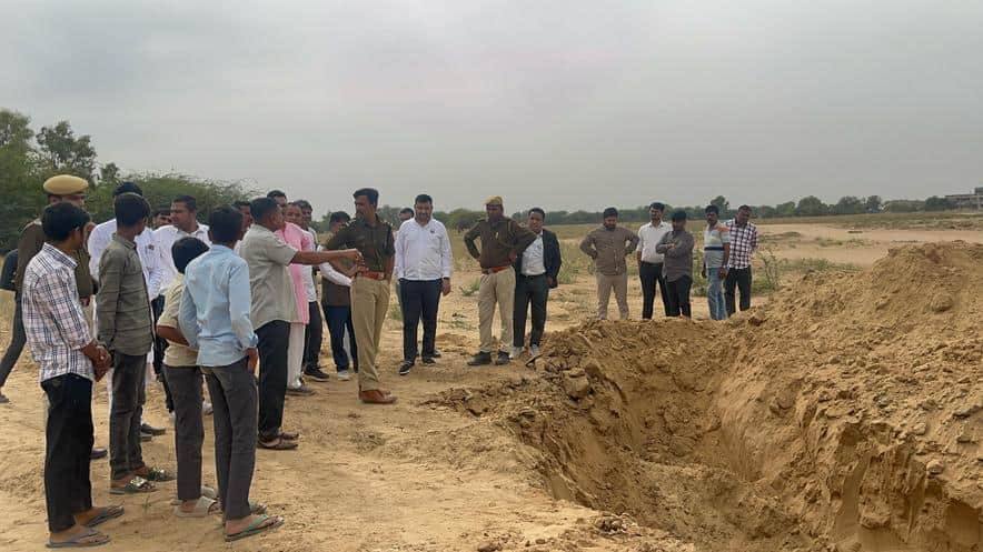 Jalore Six puppies were rescued alive after being buried in seven feet of sand for 22 hours in Sanchore