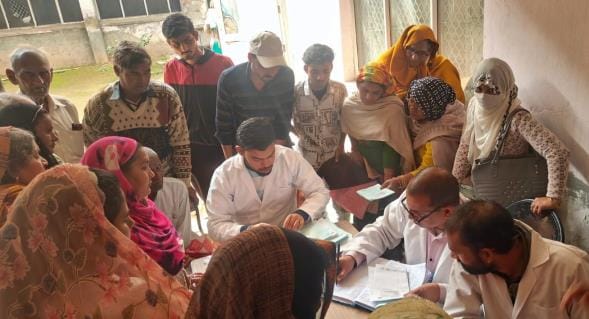 Health department is checking people's BP and sugar
