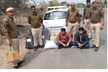 Sirohi: Suspended Jail Guard and Accomplice Arrested for Smuggling 43.550 Kg of Doda Post, Narcotics Seized