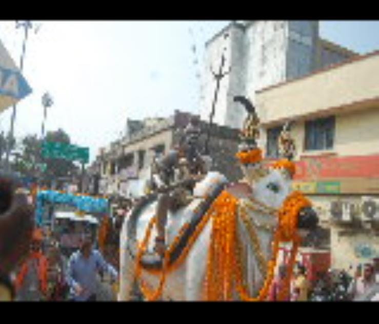 Shiv procession took place with musical instruments, tableaux enthralled the mind