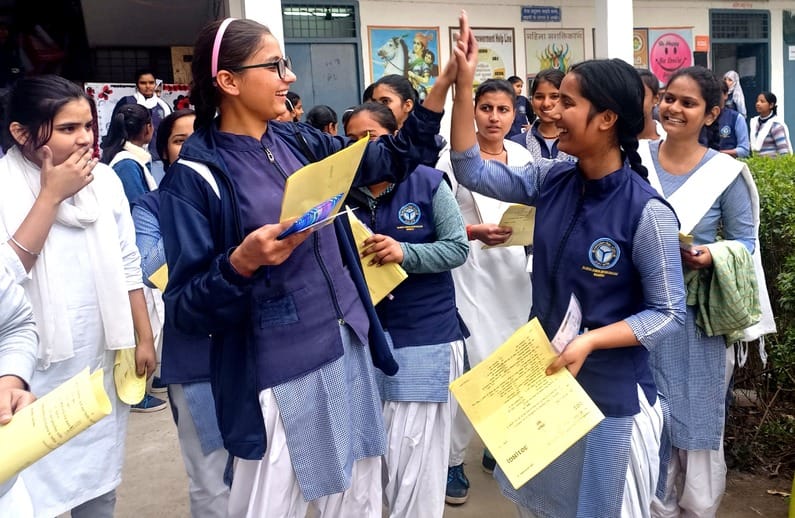 Students' faces lit up after seeing the easy paper