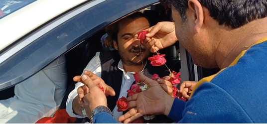 Abdullah Azam released from jail, welcomed by supporters